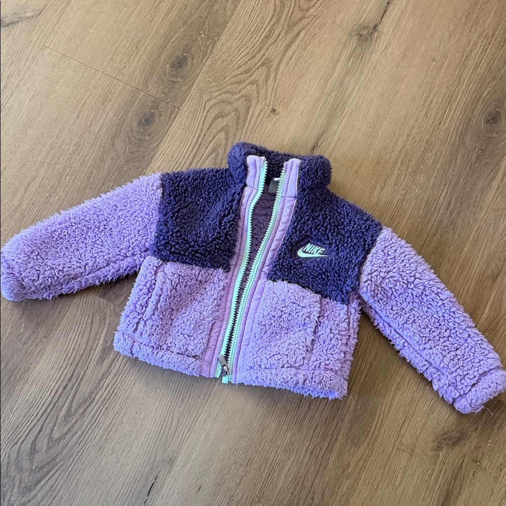 Nike Lavender and Deep Purple Sherpa Fleece Jacket